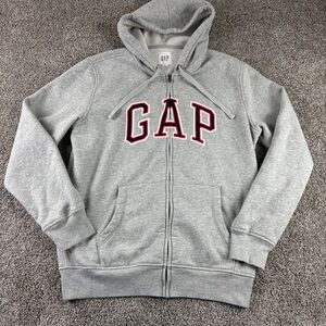 GAP Gray Hoodie with Red Blue White Logo Small